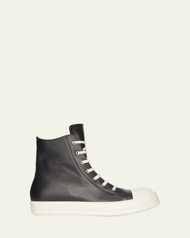 Scarpe Leather High-Top Sneakers
